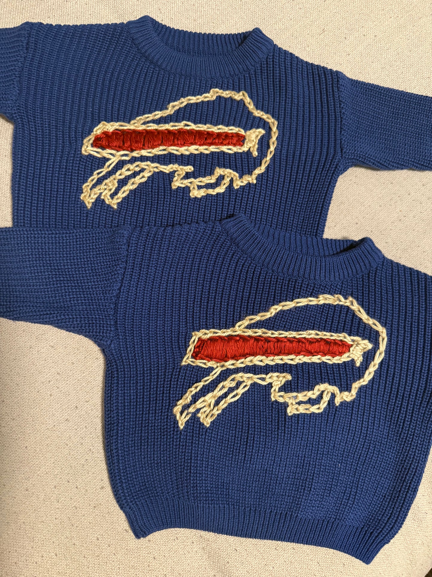 Embroidered Buffalo Football Sweater